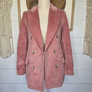 Aritzia Wilfred Pink Blush Corduroy Blazer Size 00